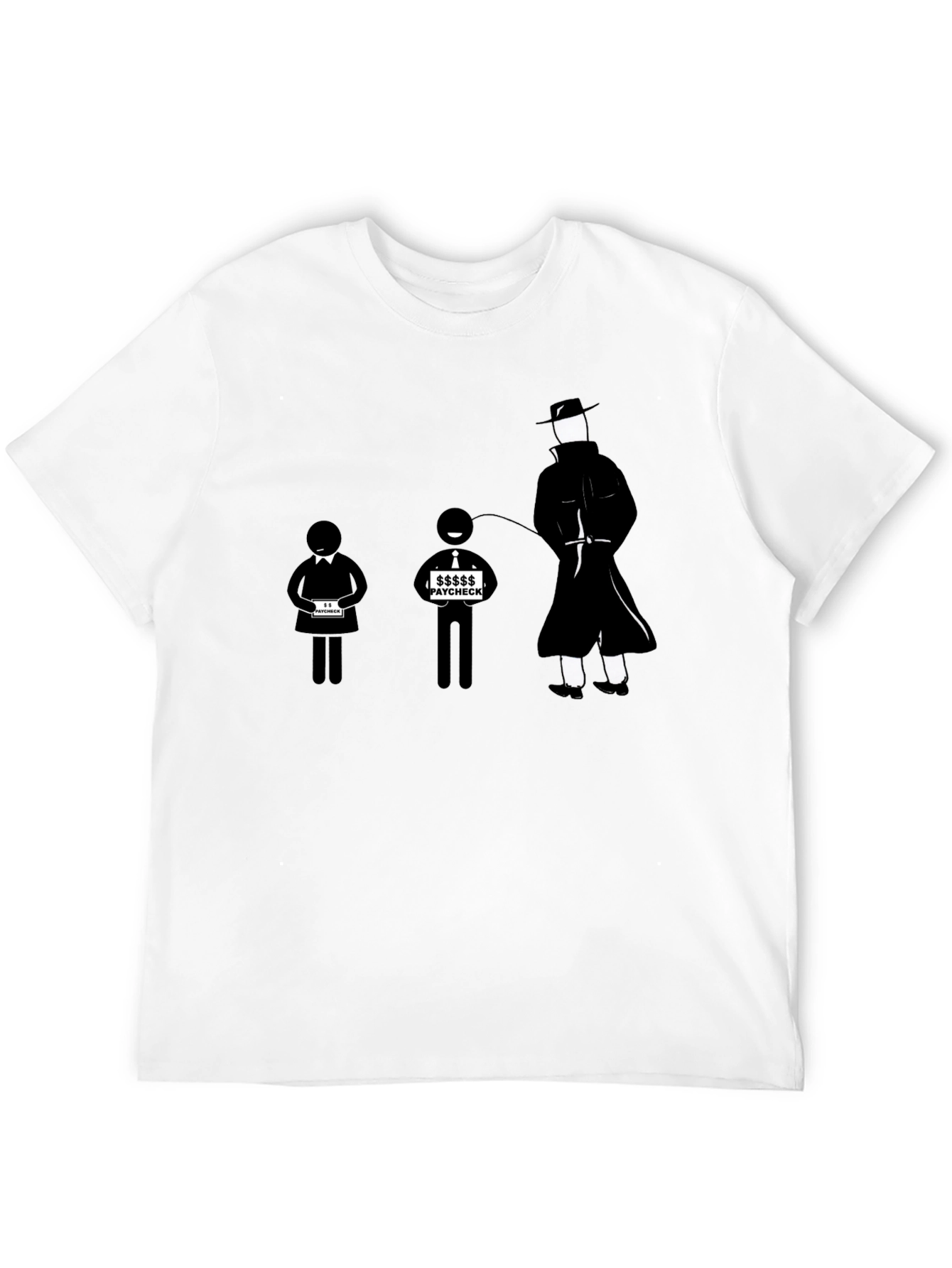 Paycheck T-Shirt - Funny Stick Figure Design