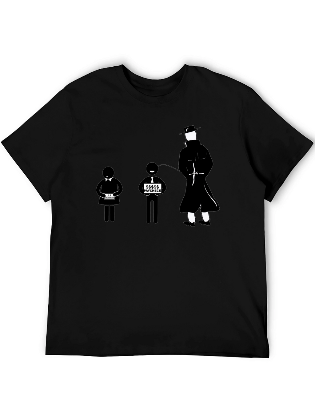Paycheck T-Shirt - Funny Stick Figure Design
