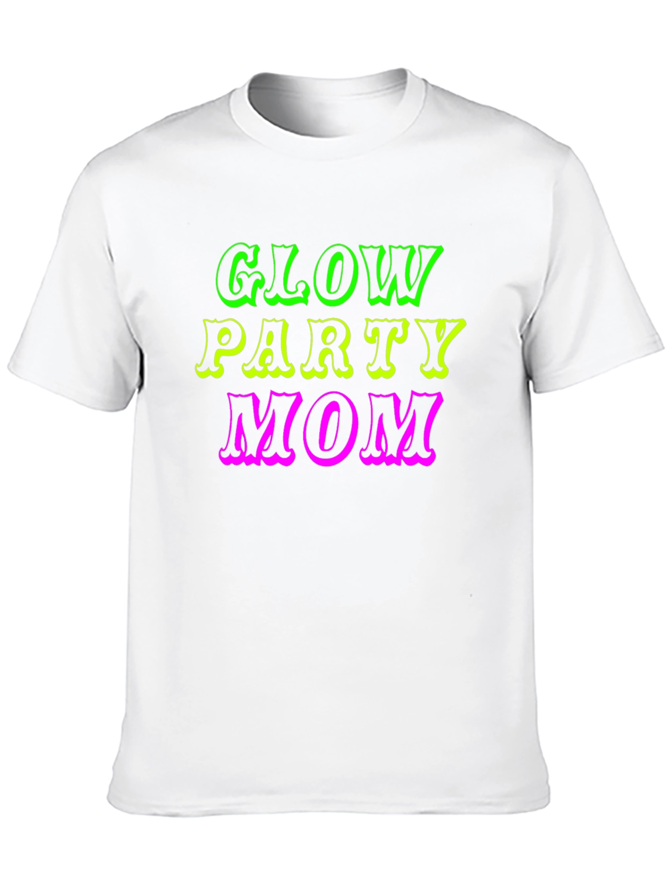 Glow Party Mom Black T-Shirt