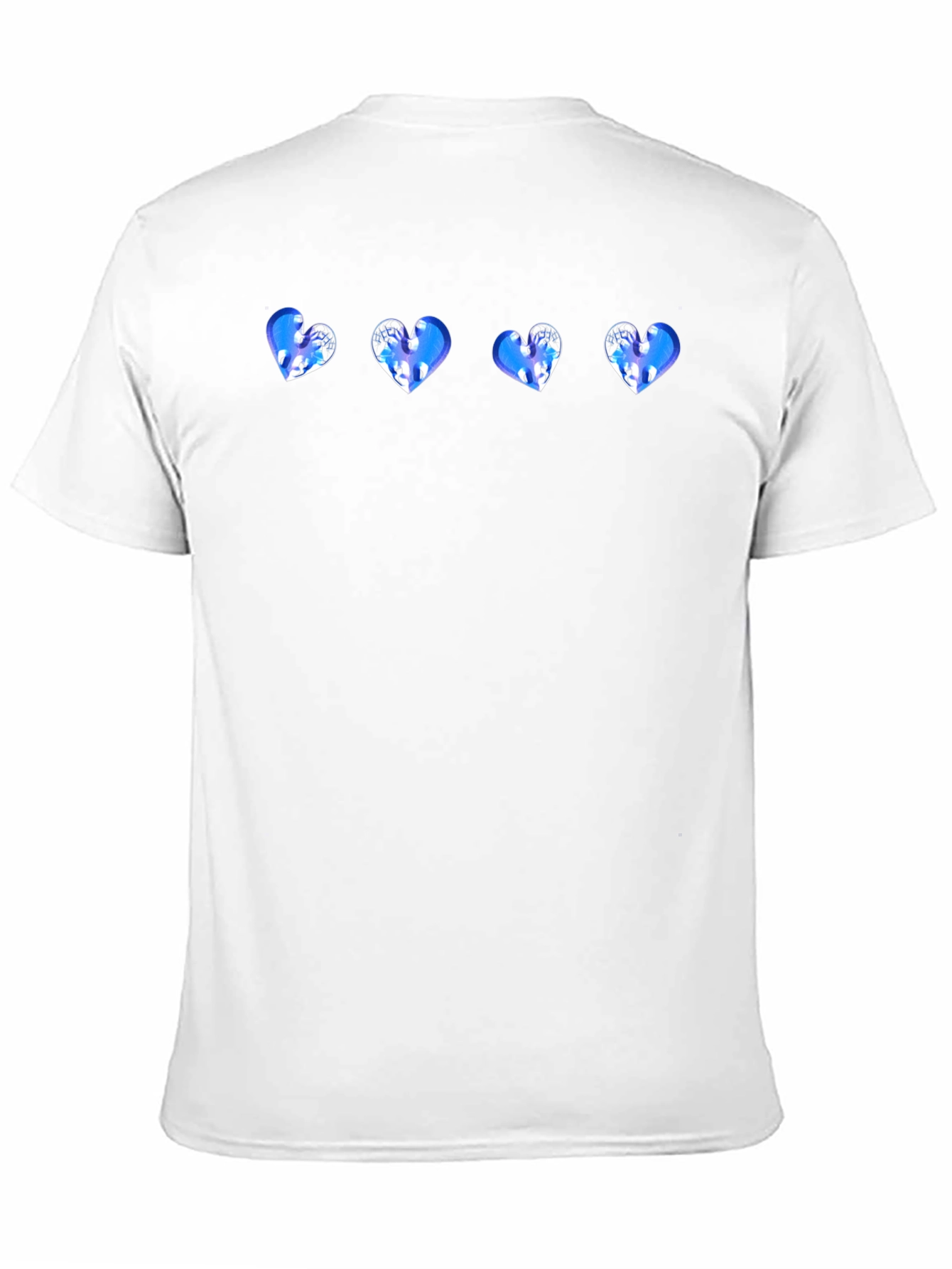 Black T-Shirt with Heart Pattern