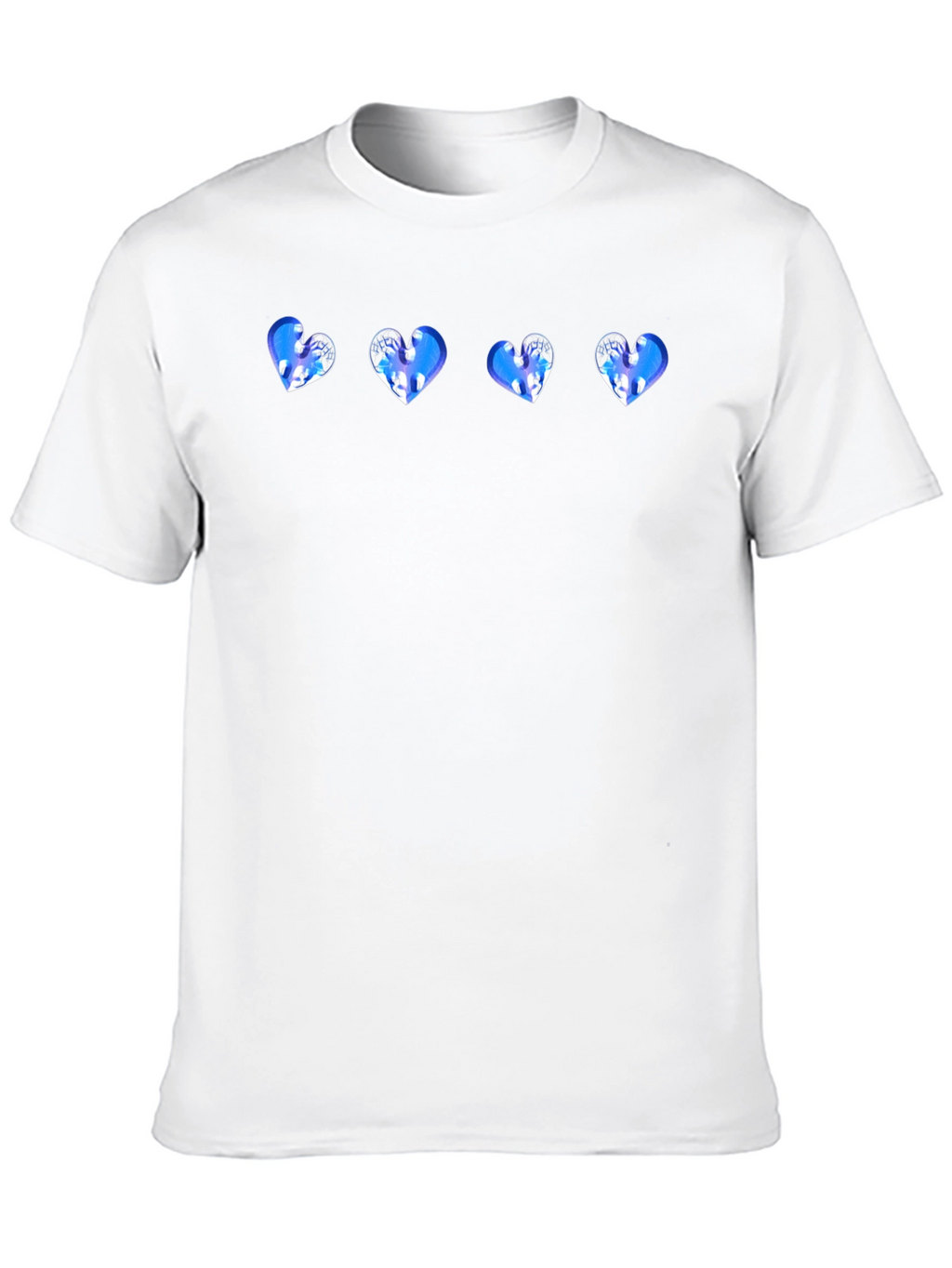 Black T-Shirt with Heart Pattern