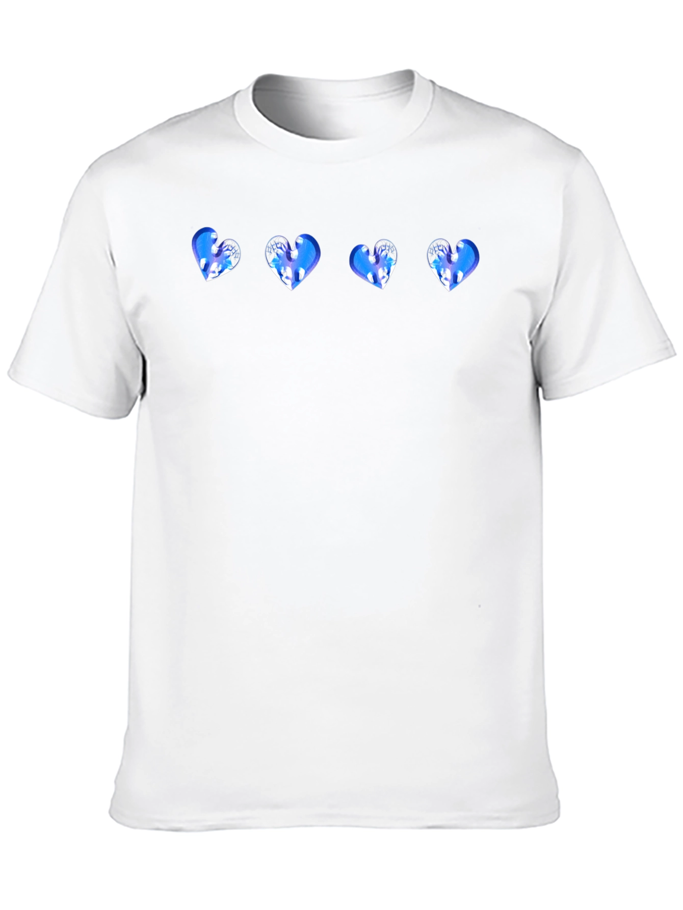 Black T-Shirt with Heart Pattern