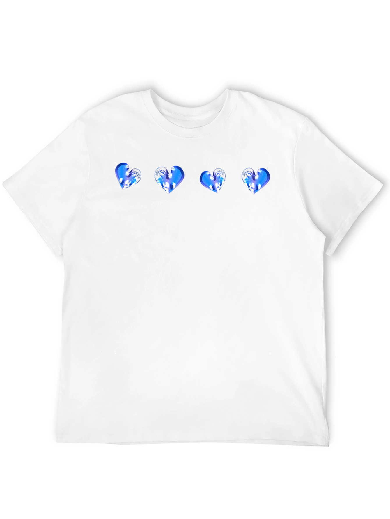 Black T-Shirt with Heart Pattern