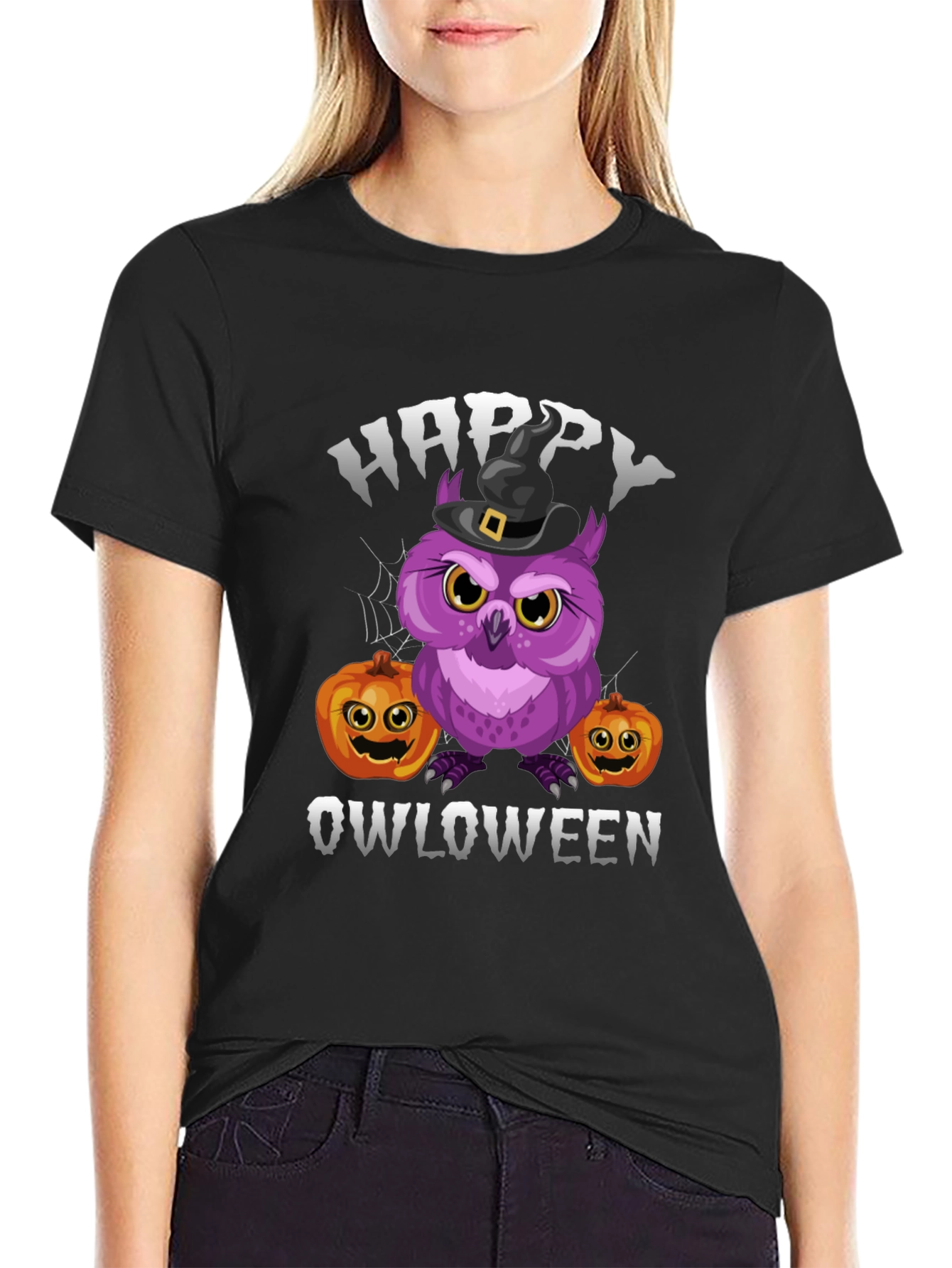 Happy Owloween T-Shirt | Halloween Owl Tee