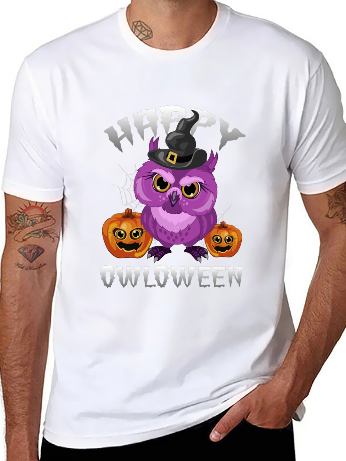 Happy Owloween T-Shirt | Halloween Owl Tee