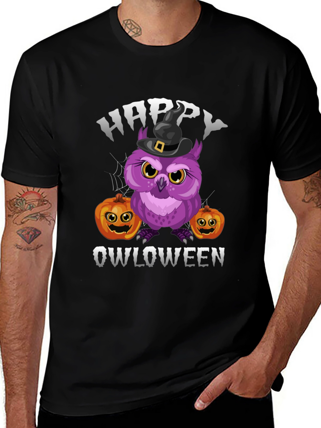 Happy Owloween T-Shirt | Halloween Owl Tee