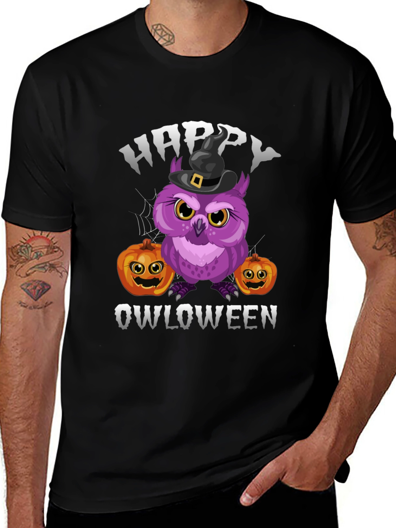 Happy Owloween T-Shirt | Halloween Owl Tee