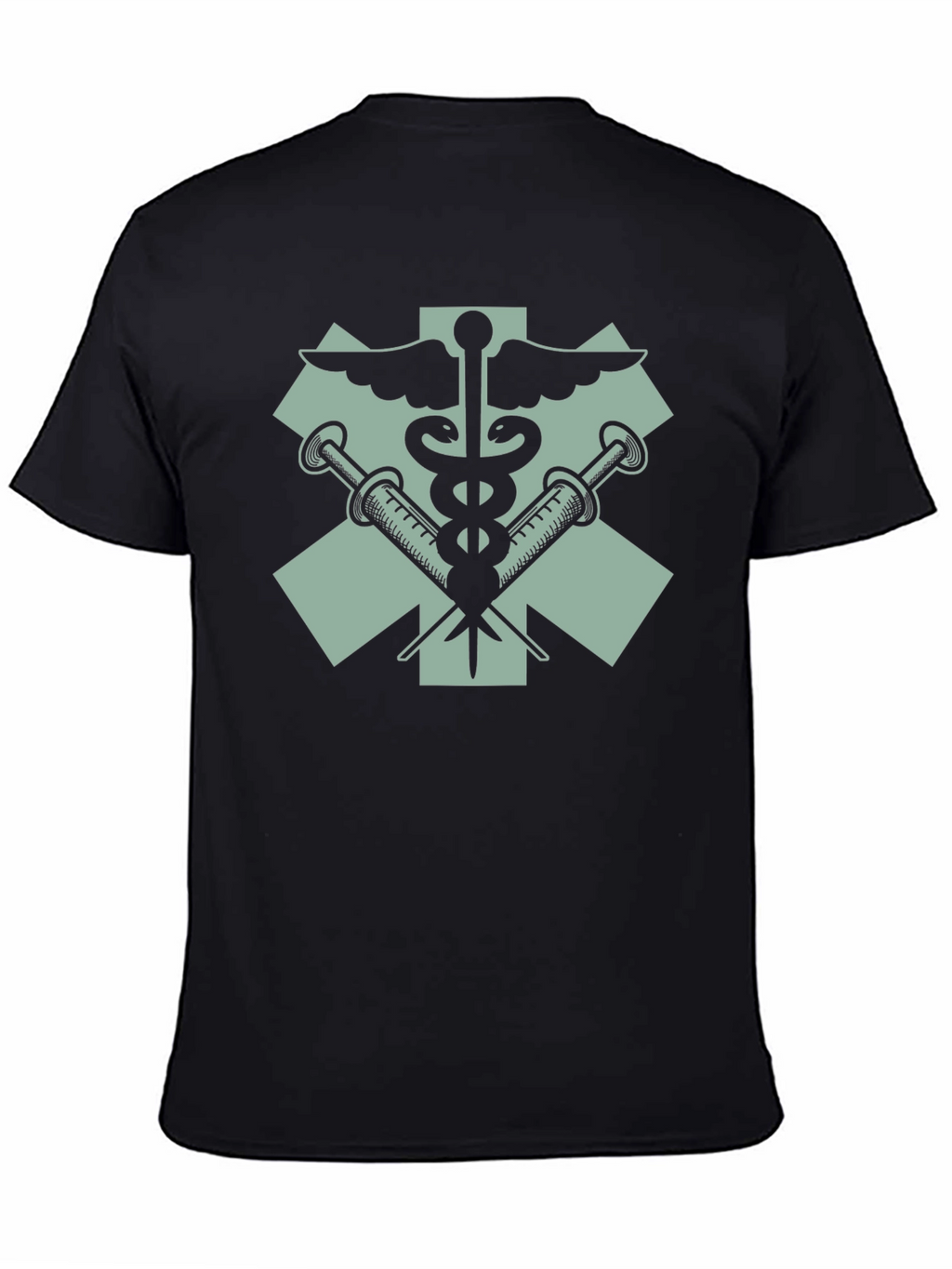 Medical Emblem Graphic T-Shirt - Black