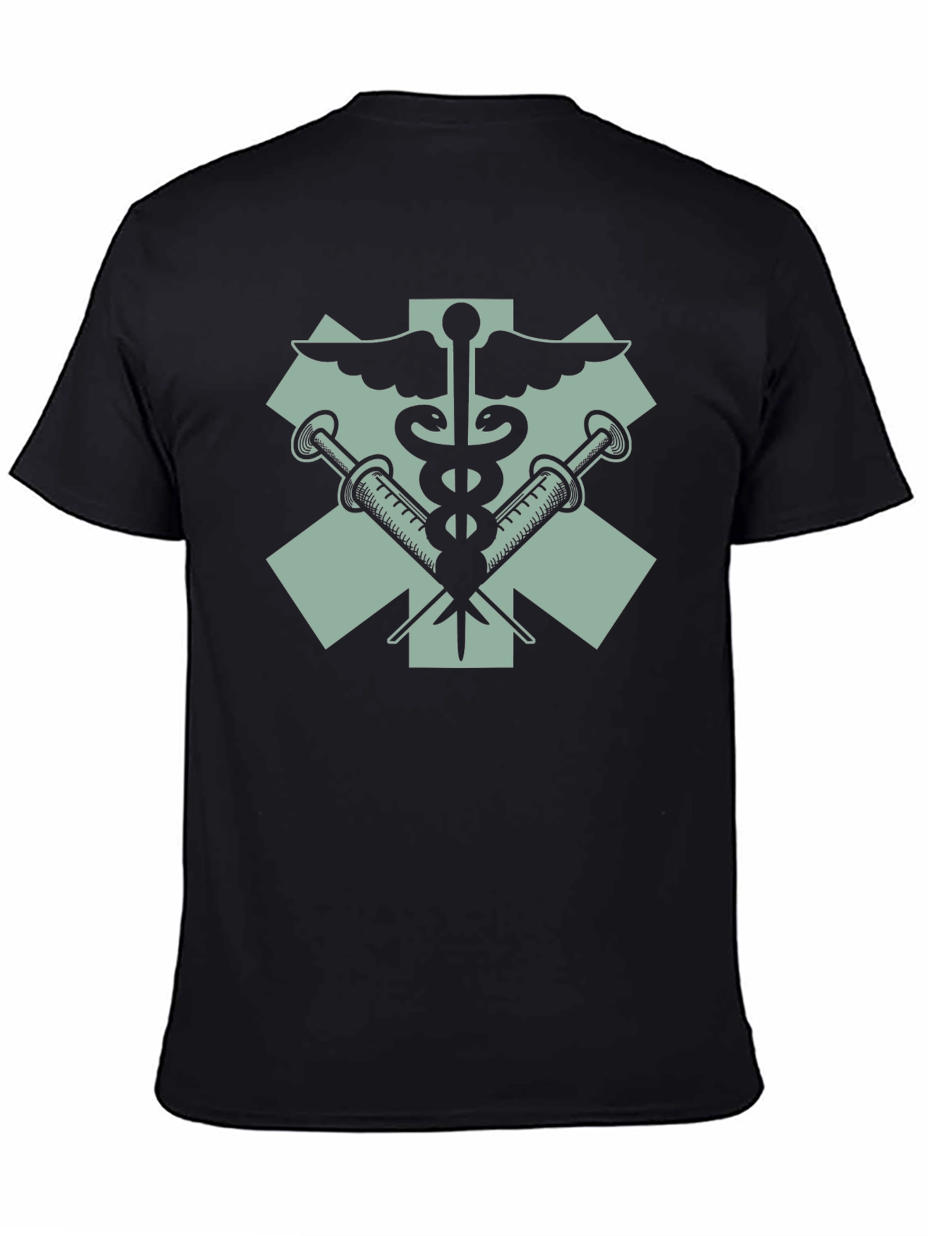 Medical Emblem Graphic T-Shirt - Black