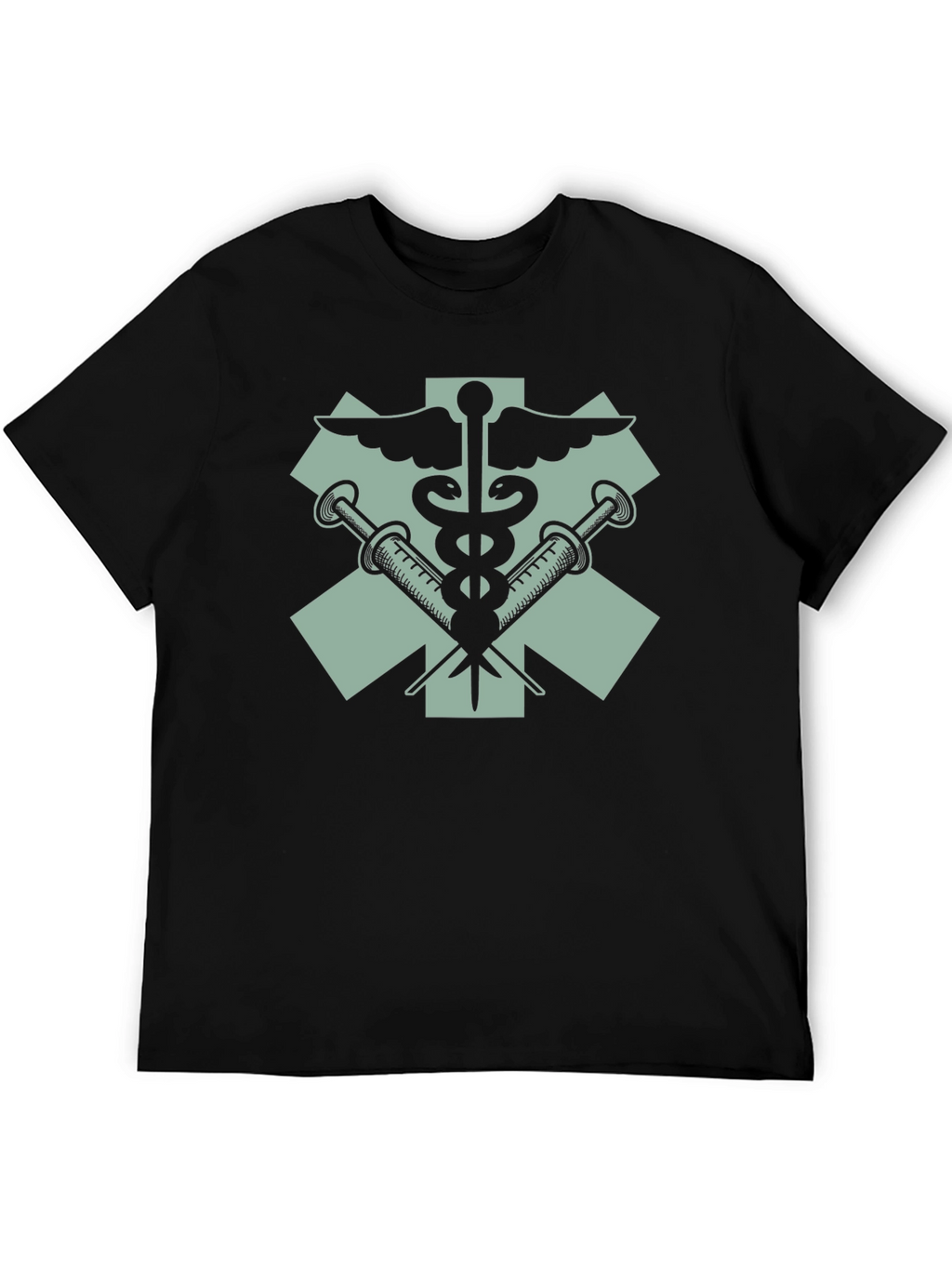 Medical Emblem Graphic T-Shirt - Black