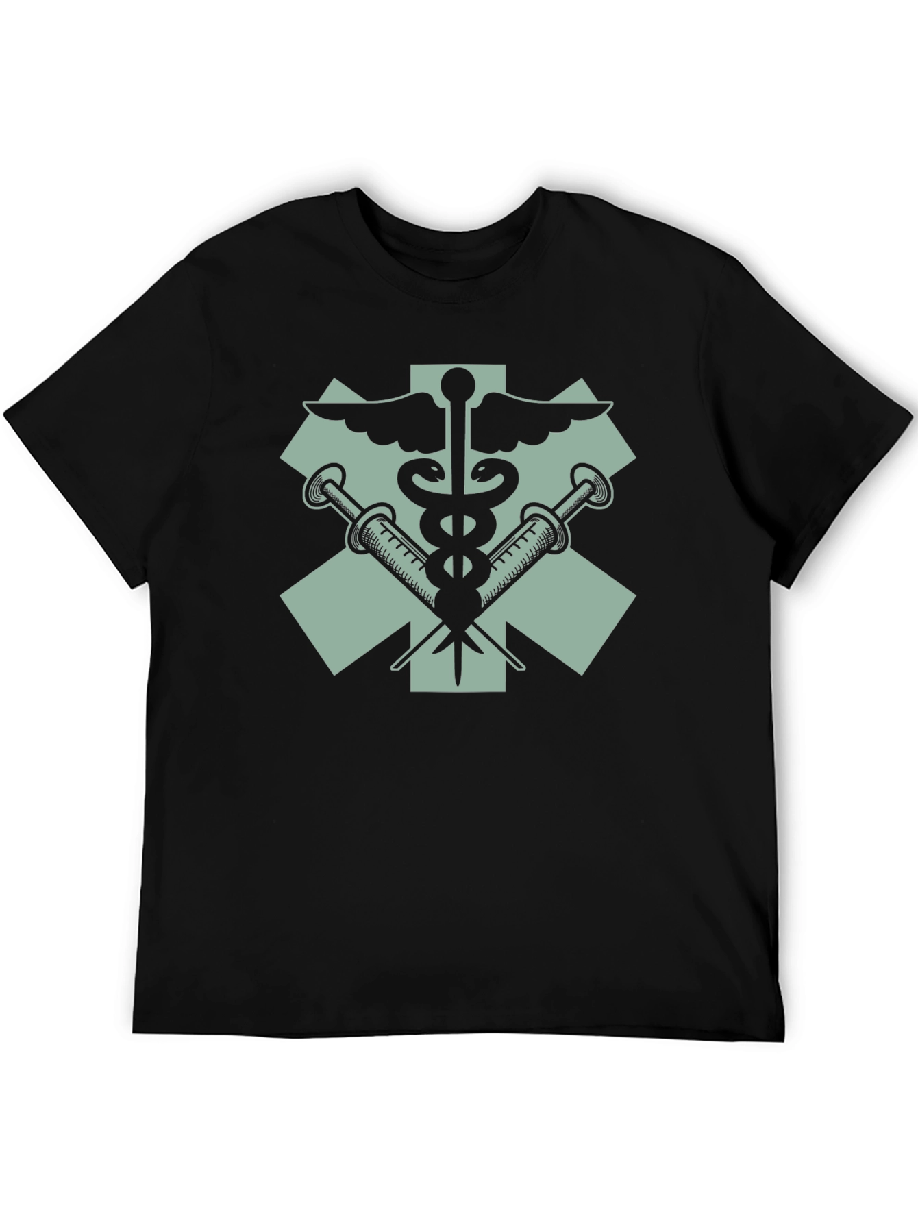 Medical Emblem Graphic T-Shirt - Black