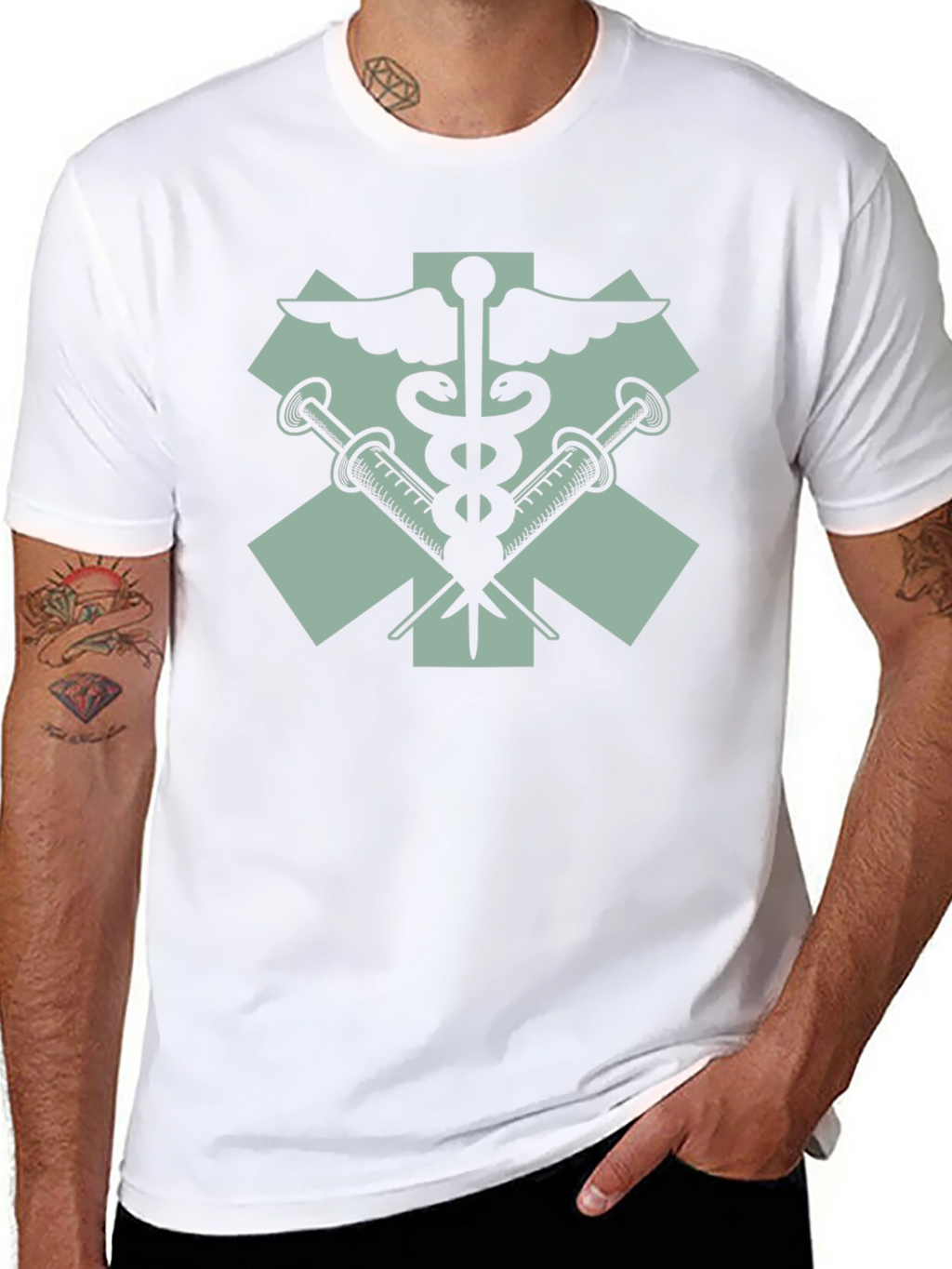 Medical Emblem Graphic T-Shirt - Black