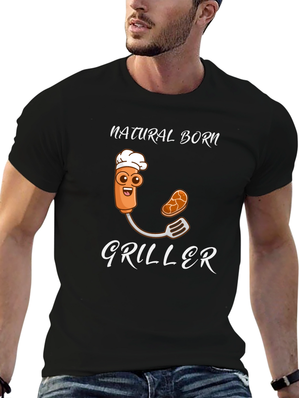 Natural Born Griller Funny T-Shirt