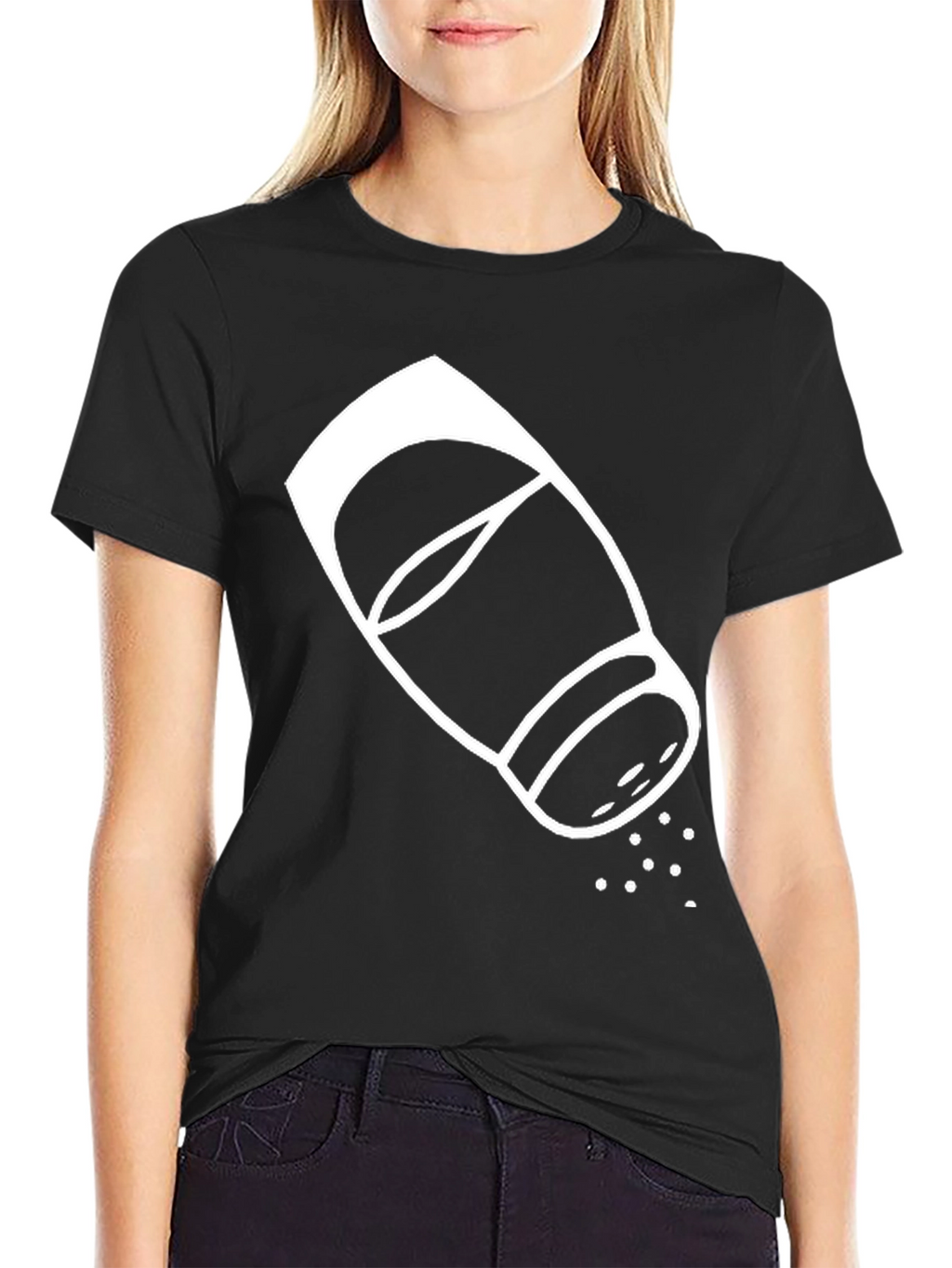 Salt Shaker Graphic Tee - Black Cotton T-Shirt