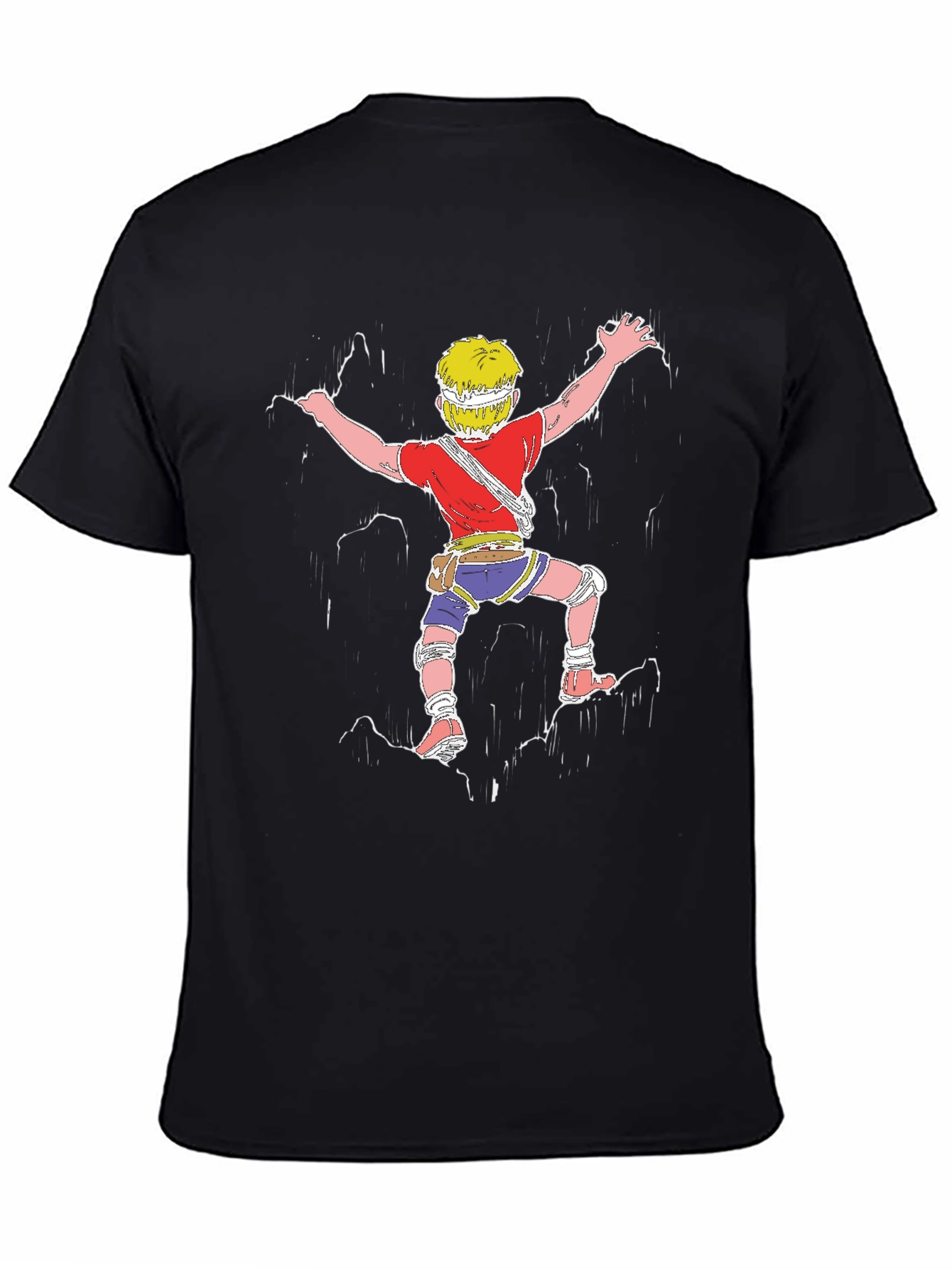 Climbing T-Shirt: Black Graphic Tee for Adventure Lovers