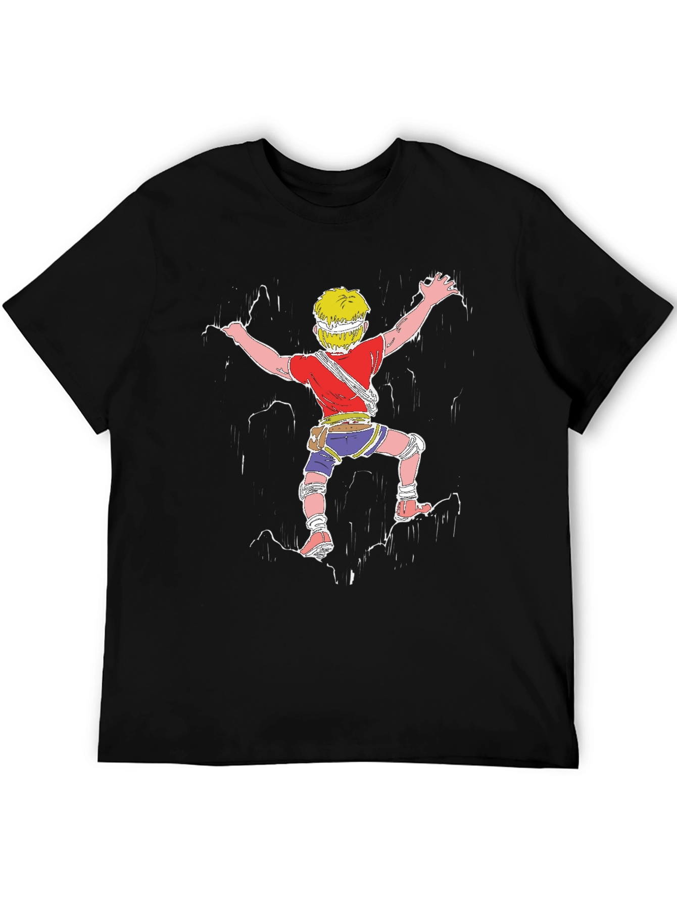 Climbing T-Shirt: Black Graphic Tee for Adventure Lovers