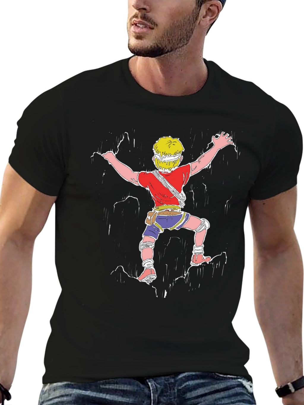 Climbing T-Shirt: Black Graphic Tee for Adventure Lovers