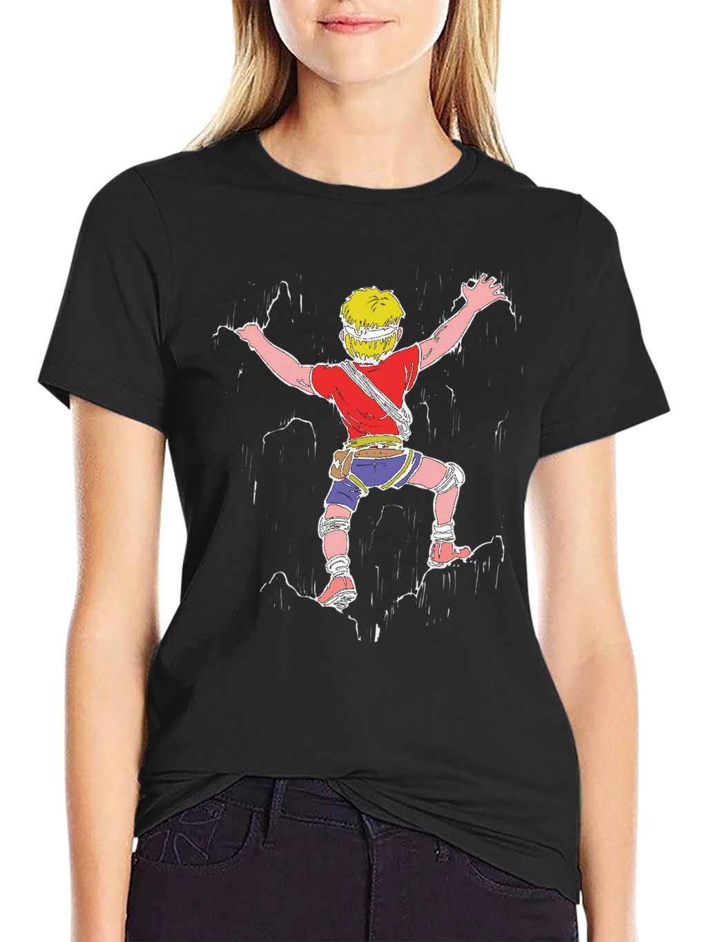 Climbing T-Shirt: Black Graphic Tee for Adventure Lovers