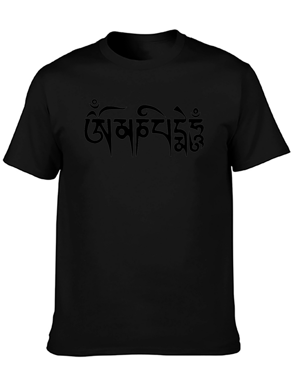 Black T-Shirt with Tibetan Script
