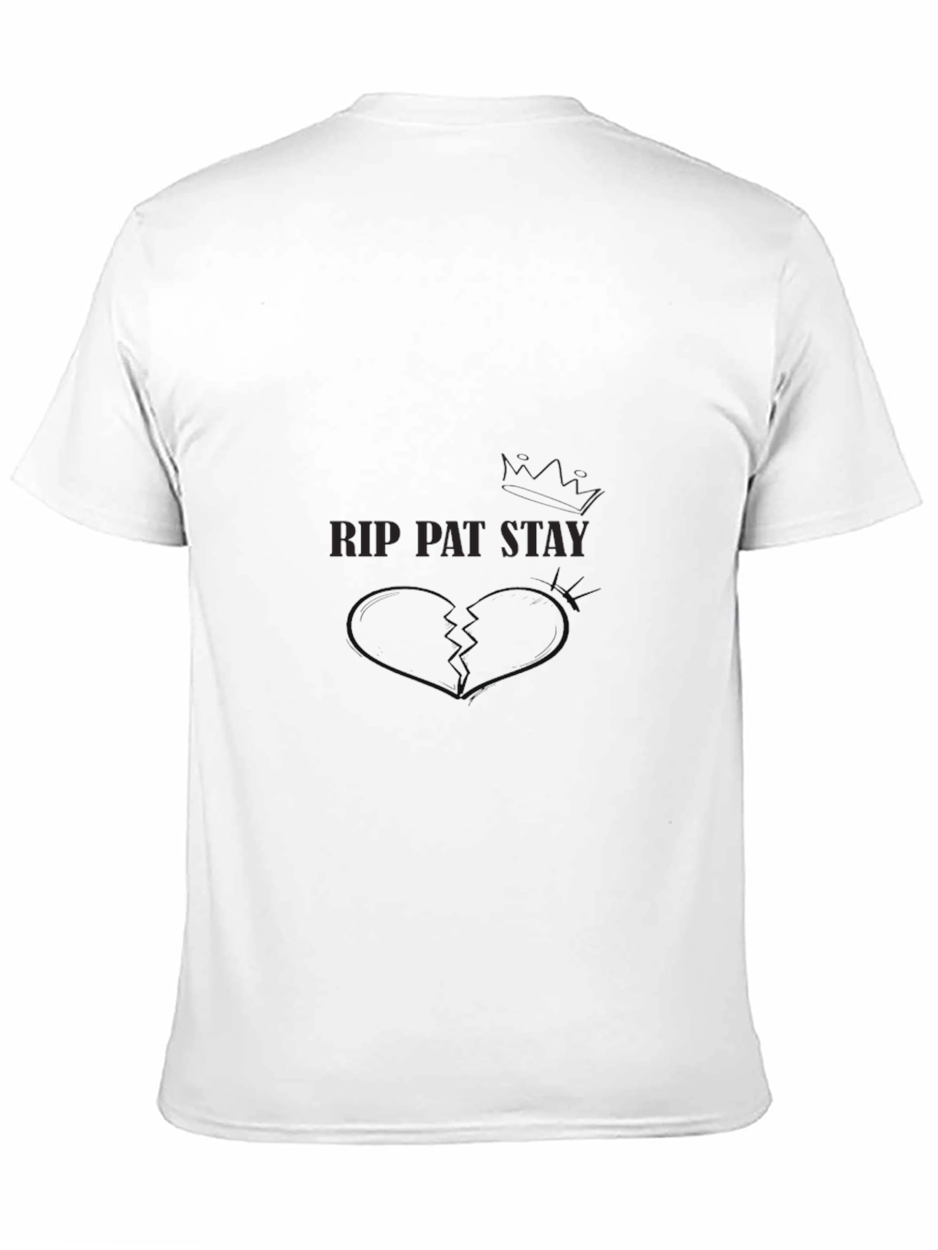 RIP Pat Stay Graphic Tee - Black Cotton