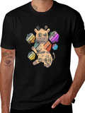 Giraffe Hexagon Graphic Tee - Unisex Black T-Shirt