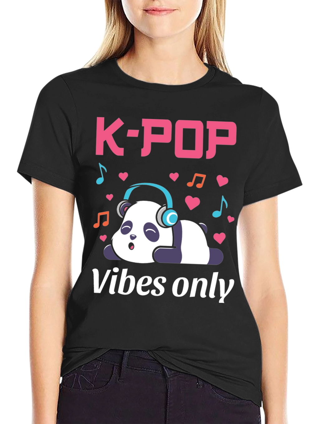 K-Pop Vibes Only Panda T-Shirt