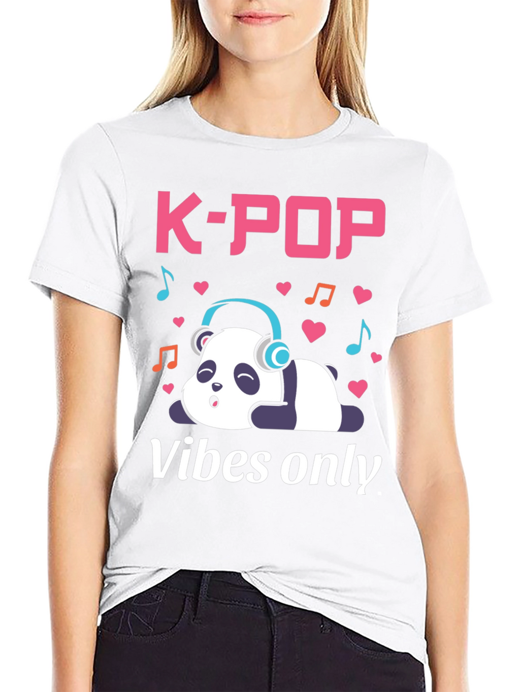 K-Pop Vibes Only Panda T-Shirt