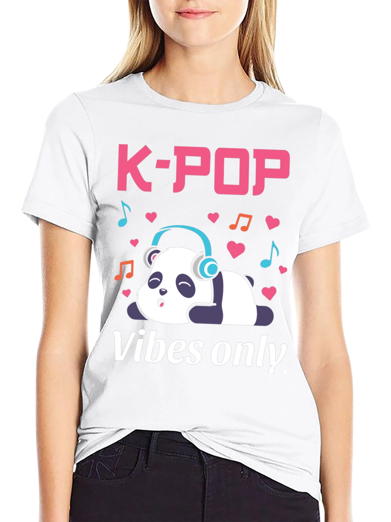 K-Pop Vibes Only Panda T-Shirt