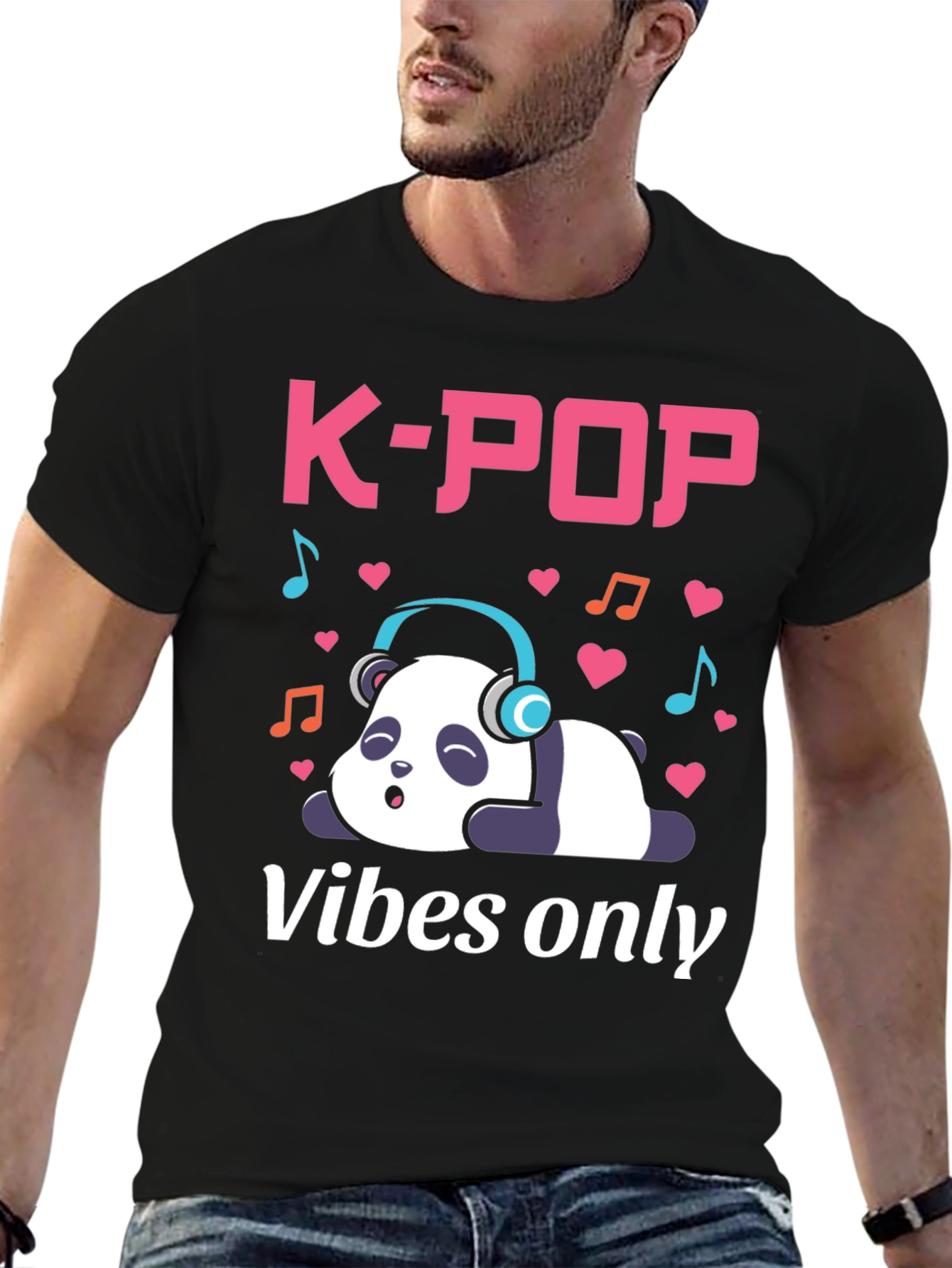 K-Pop Vibes Only Panda T-Shirt