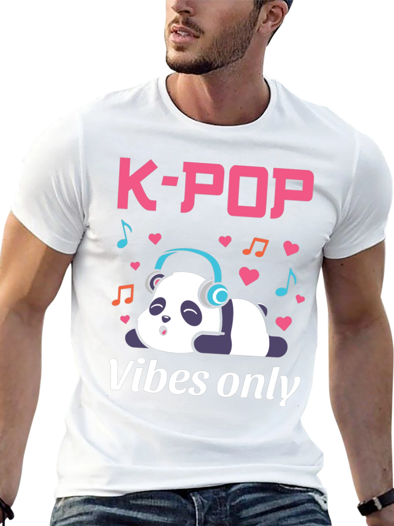 K-Pop Vibes Only Panda T-Shirt