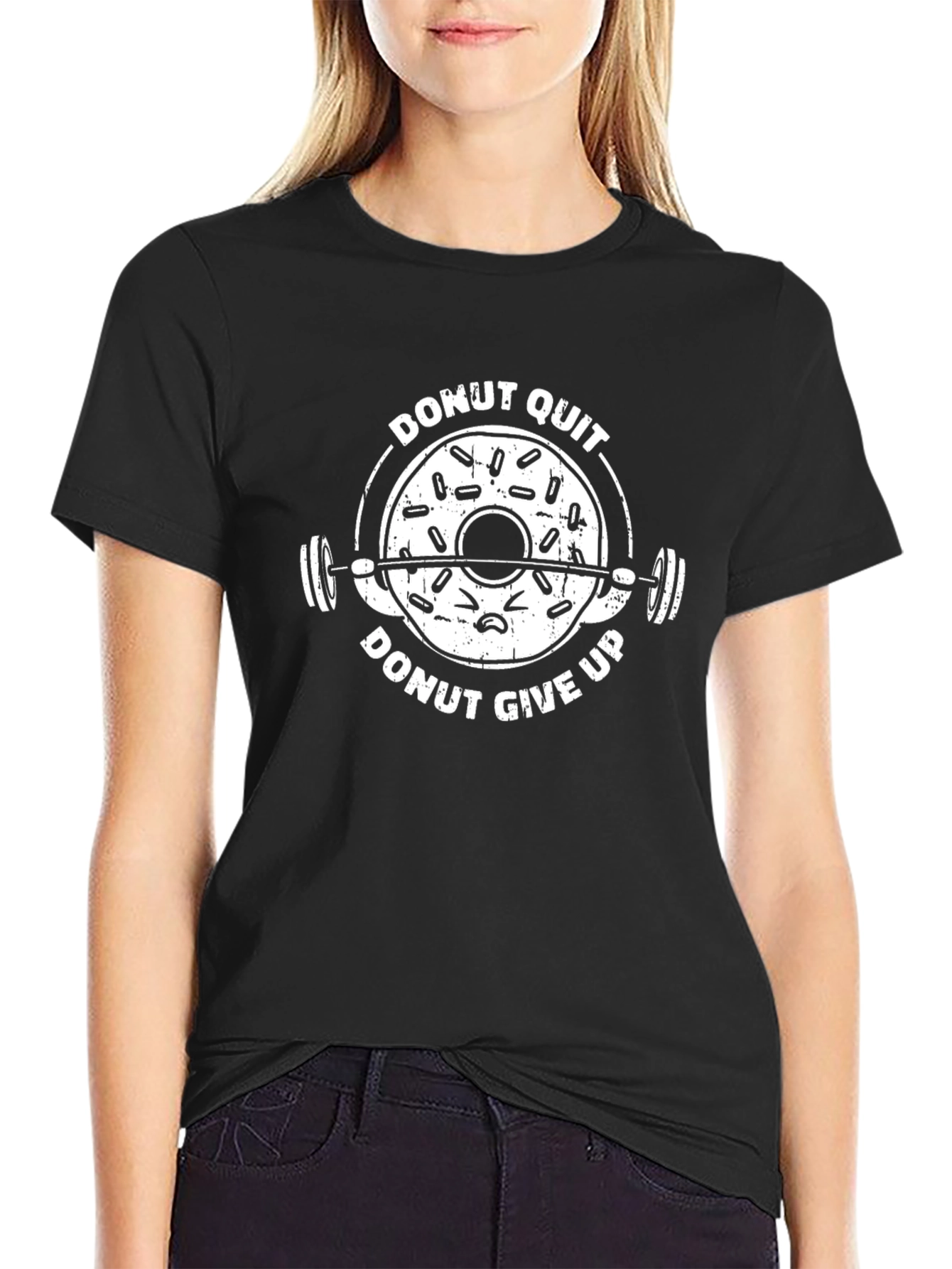 Donut Quit Funny Workout T-Shirt - Fitness Apparel