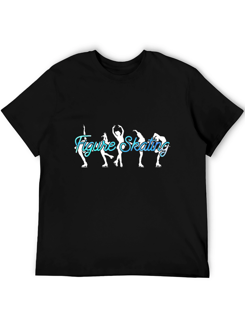Figure Skating Tee - Ice Skating Silhouette Design