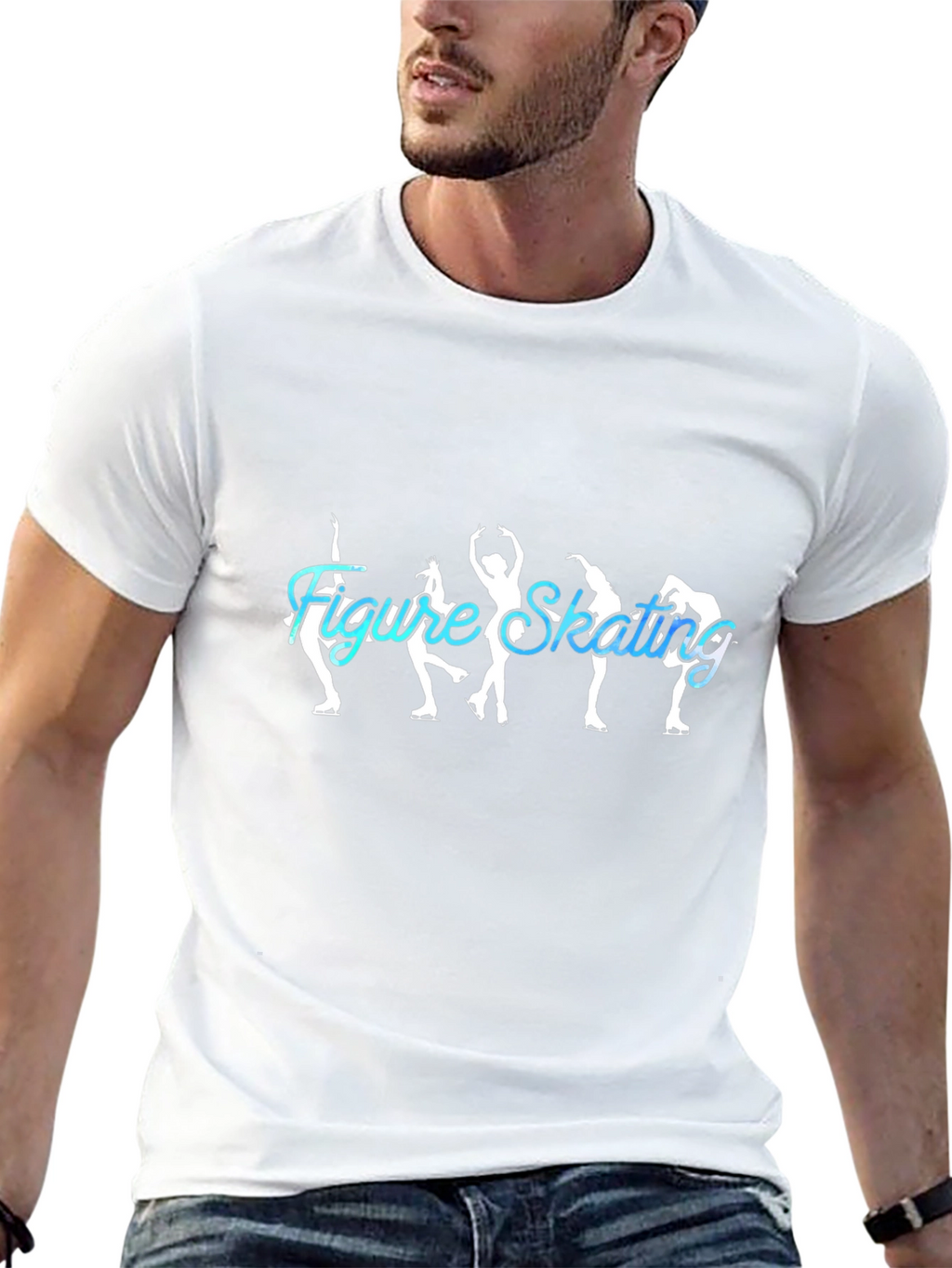 Figure Skating Tee - Ice Skating Silhouette Design