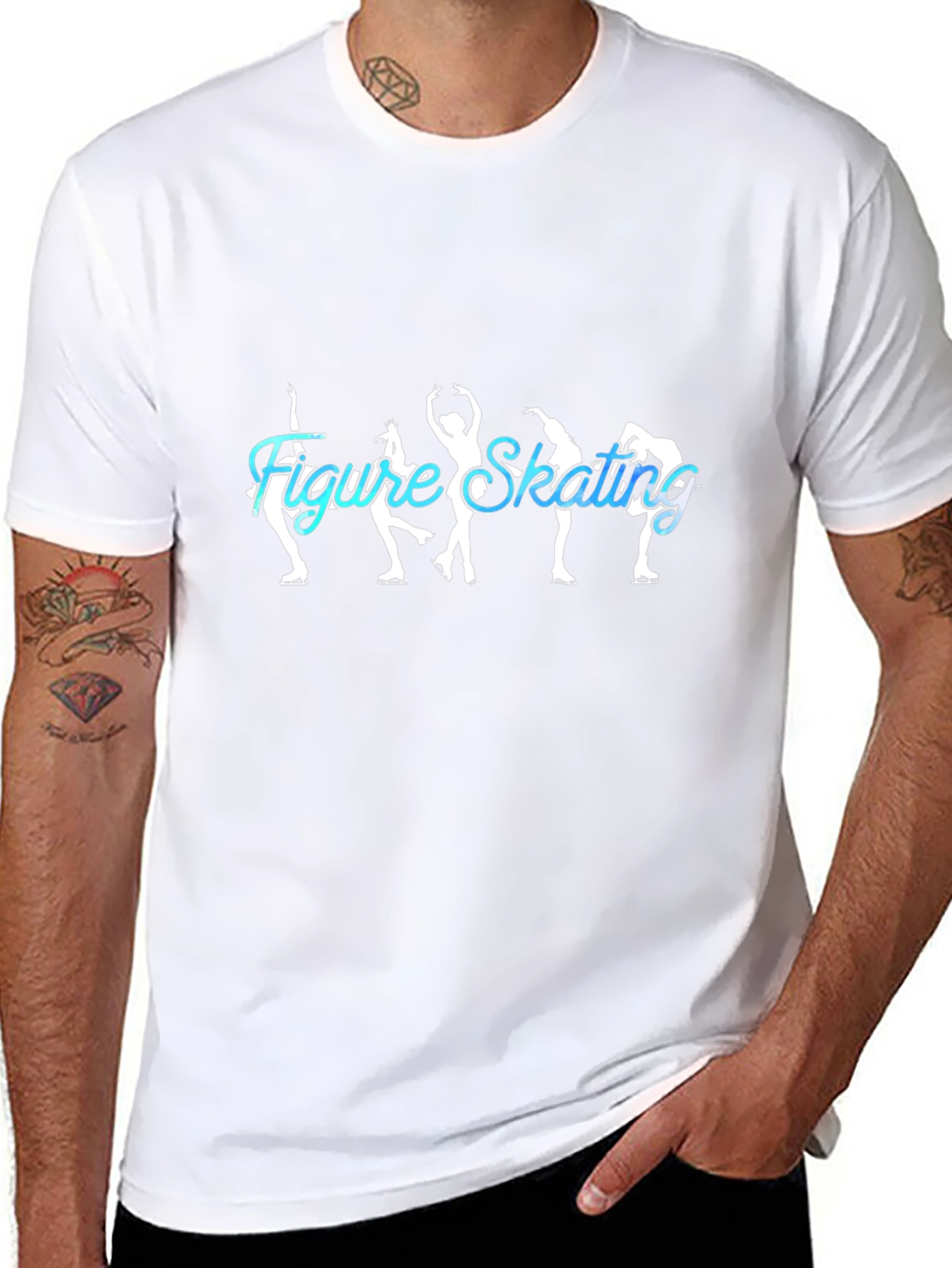 Figure Skating Tee - Ice Skating Silhouette Design