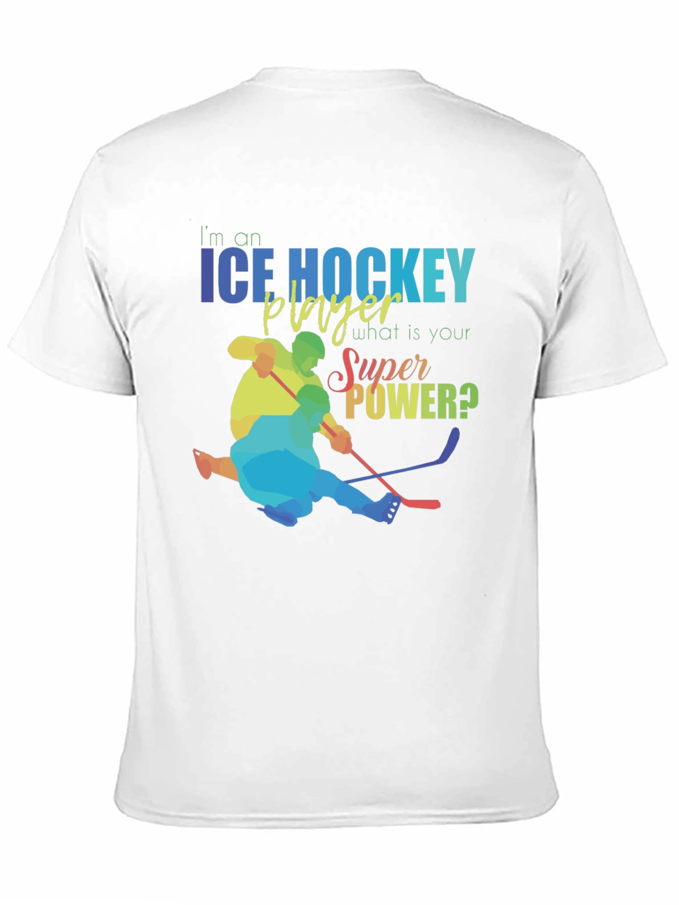 Ice Hockey Player Super Power Graphic T-Shirt