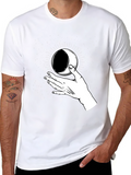 Mystic Moon Hand T-Shirt - Black Graphic Tee