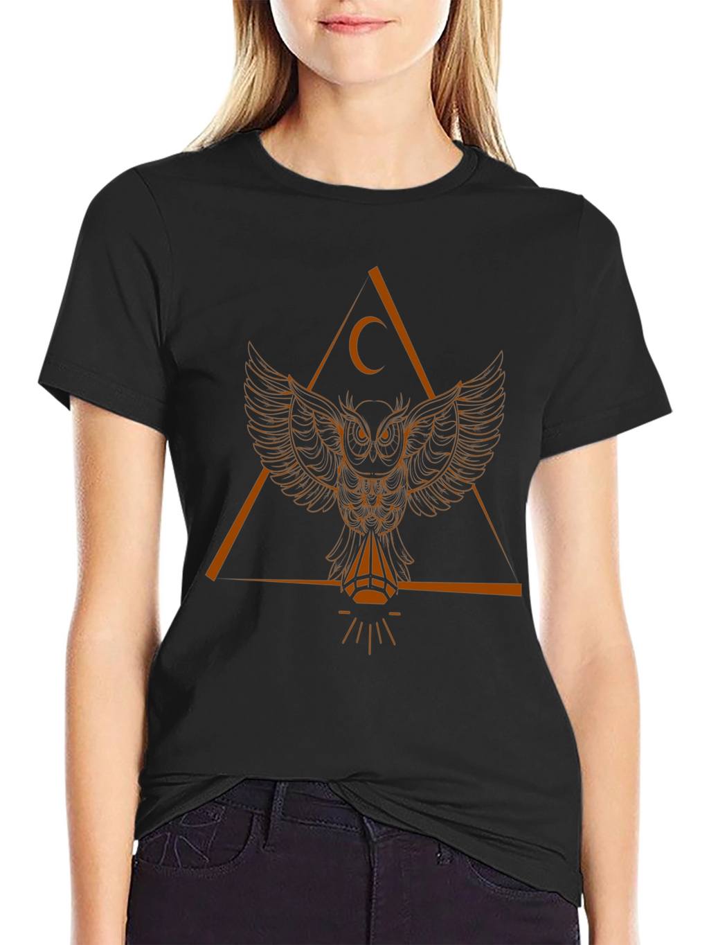 Owl Triangle Graphic T-Shirt