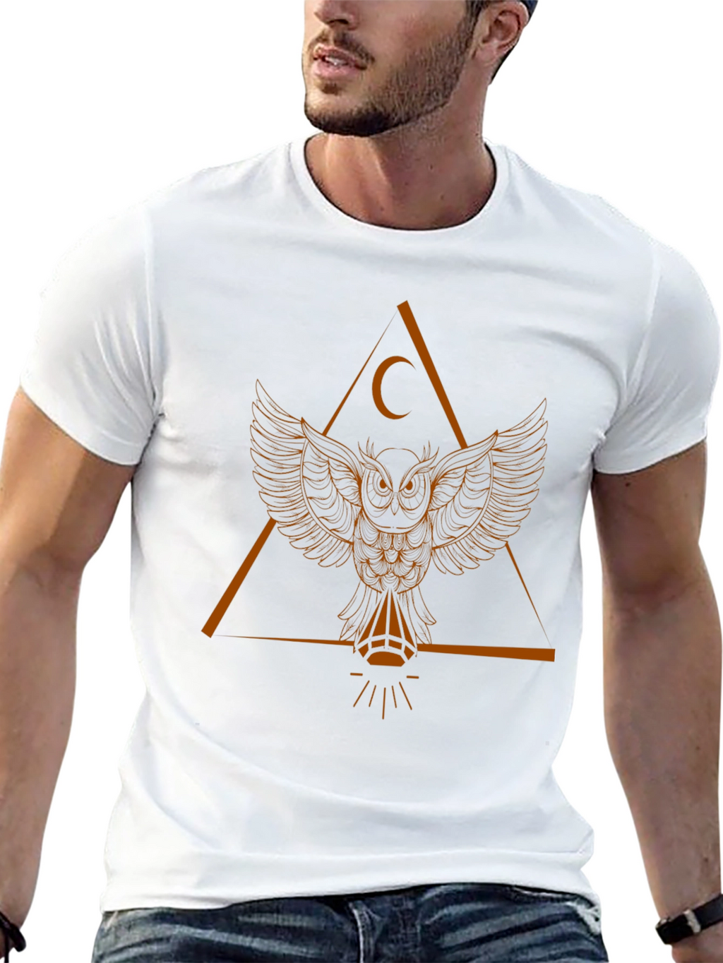 Owl Triangle Graphic T-Shirt