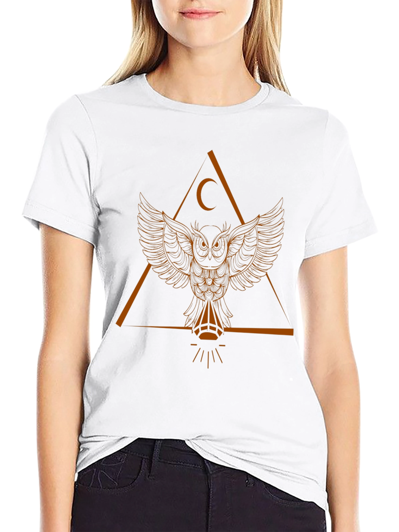 Owl Triangle Graphic T-Shirt