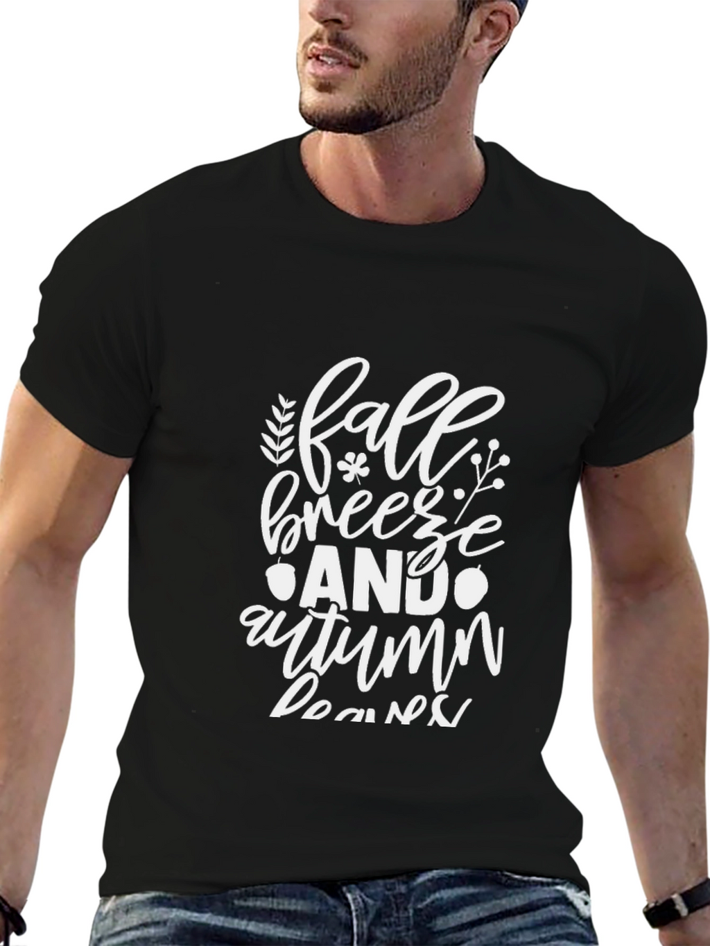 Fall Breeze Autumn Leaves Graphic Tee