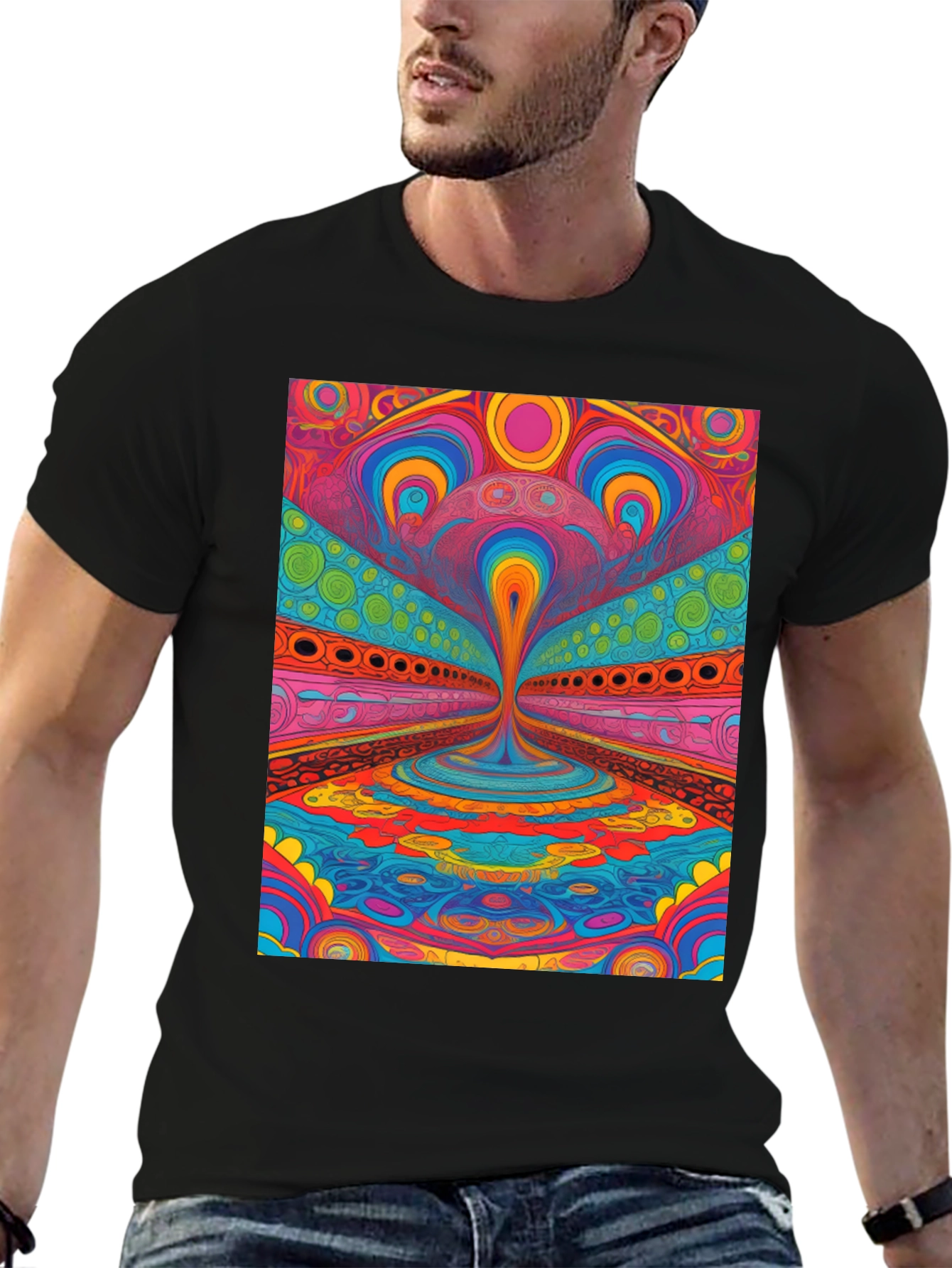 Psychedelic Art T-Shirt - Vibrant Graphic Tee