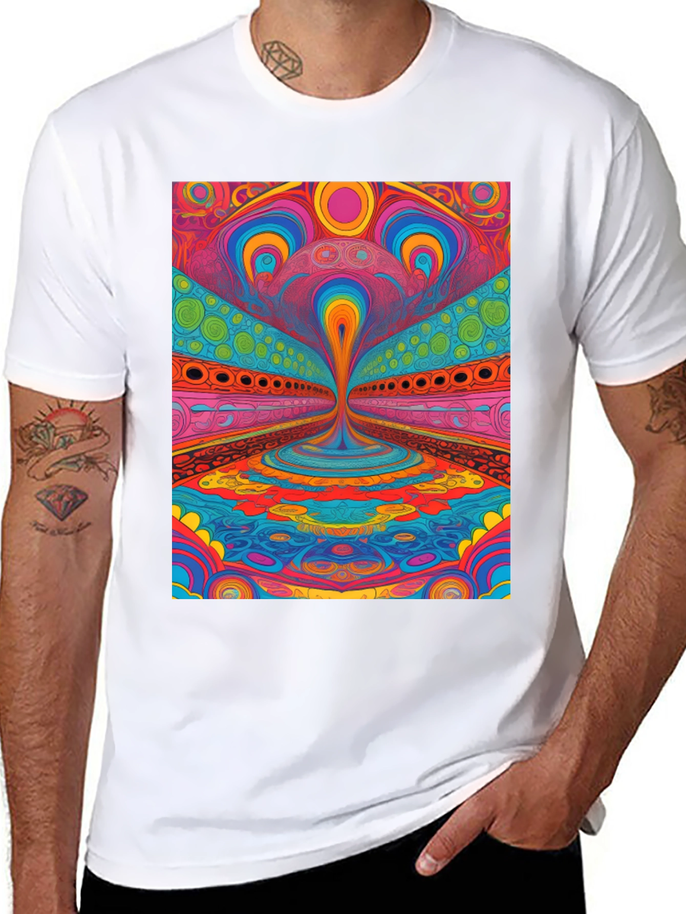 Psychedelic Art T-Shirt - Vibrant Graphic Tee