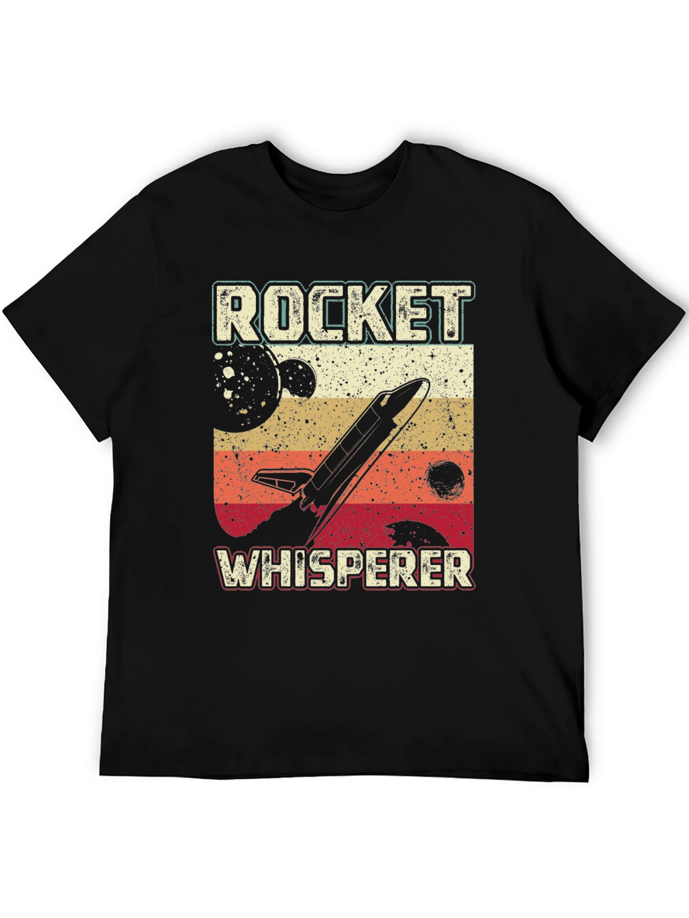 Rocket Whisperer Graphic Tee - Retro Space Design