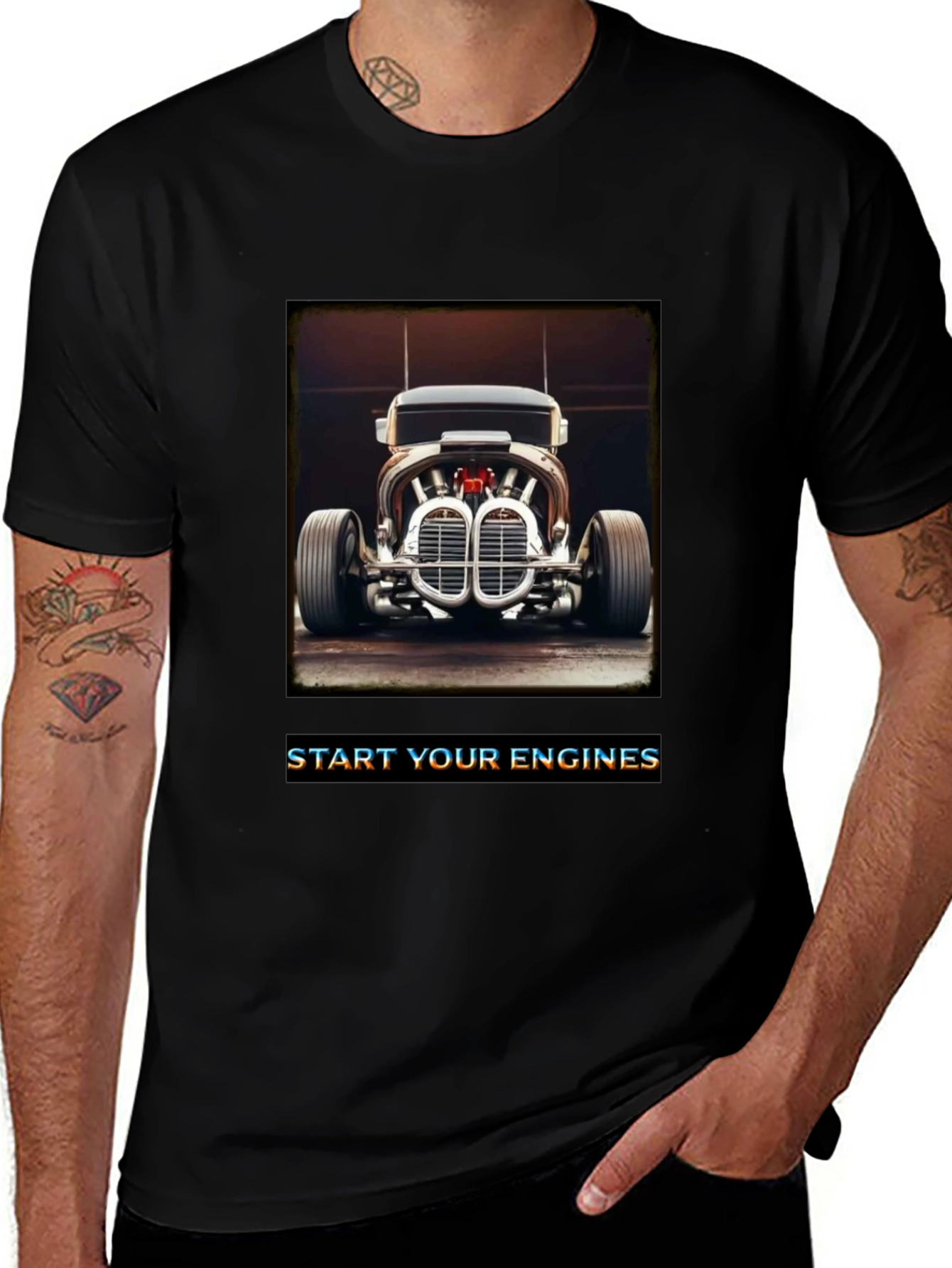 Vintage Car T-Shirt - Start Your Engines Graphic Tee