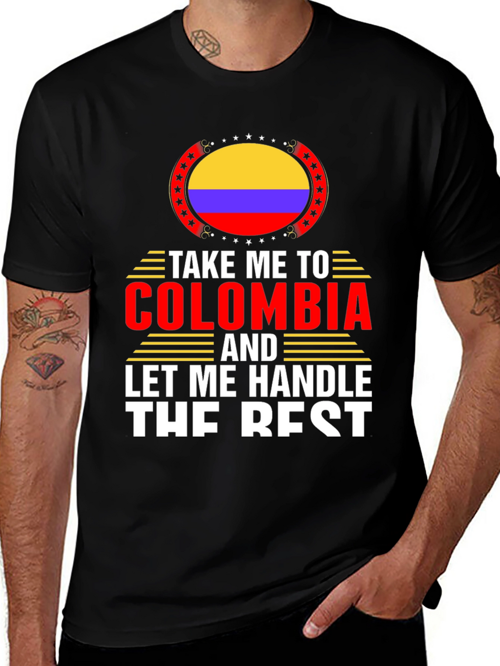 Colombia Flag Graphic T-Shirt
