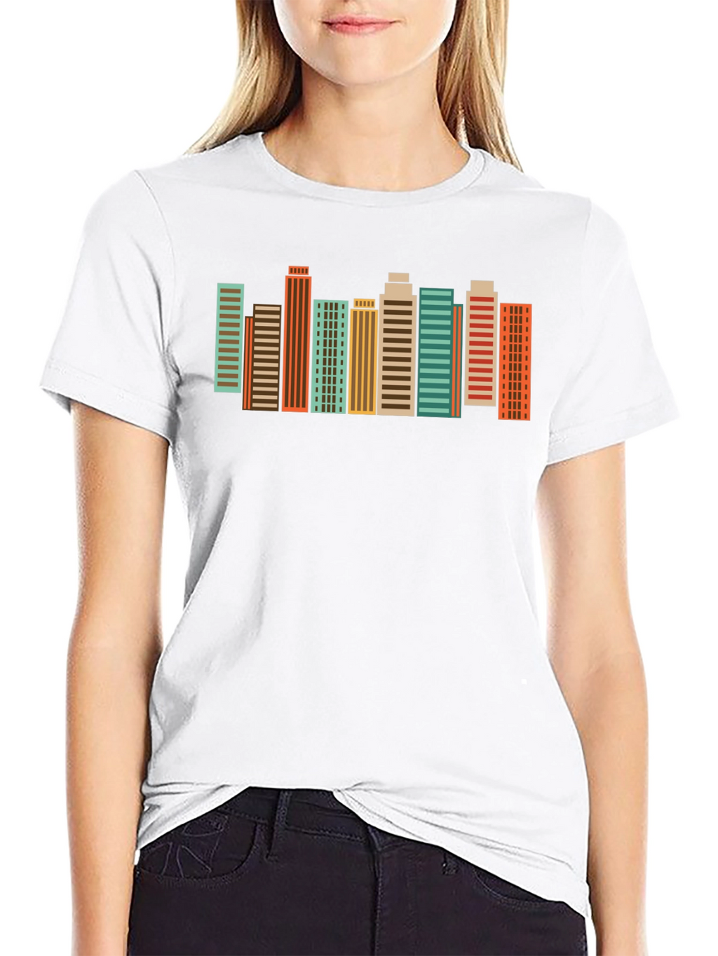 Retro Cityscape Graphic Tee - Urban Style
