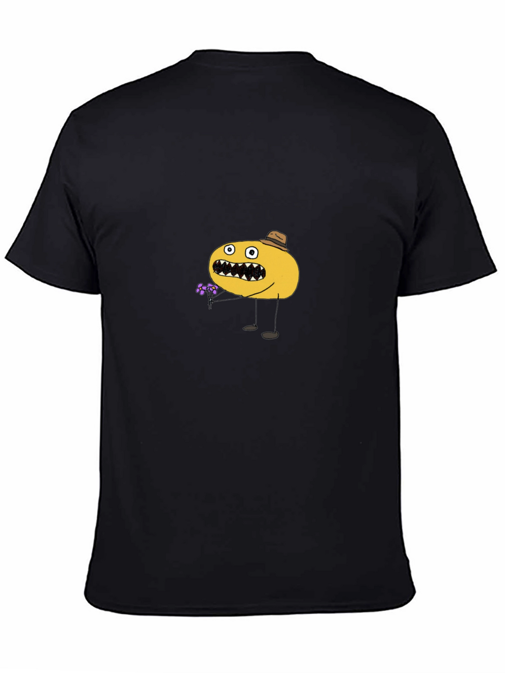 Funny Cartoon Character Black T-Shirt