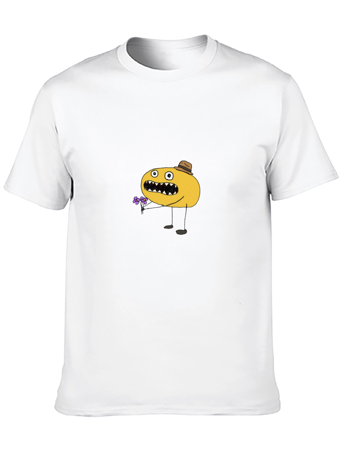 Funny Cartoon Character Black T-Shirt
