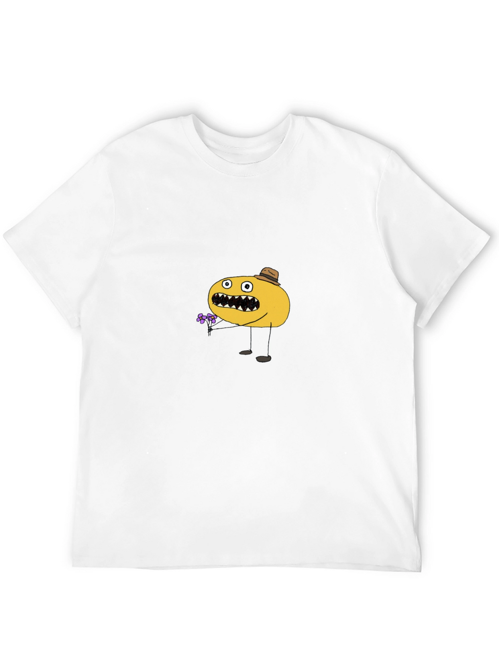 Funny Cartoon Character Black T-Shirt