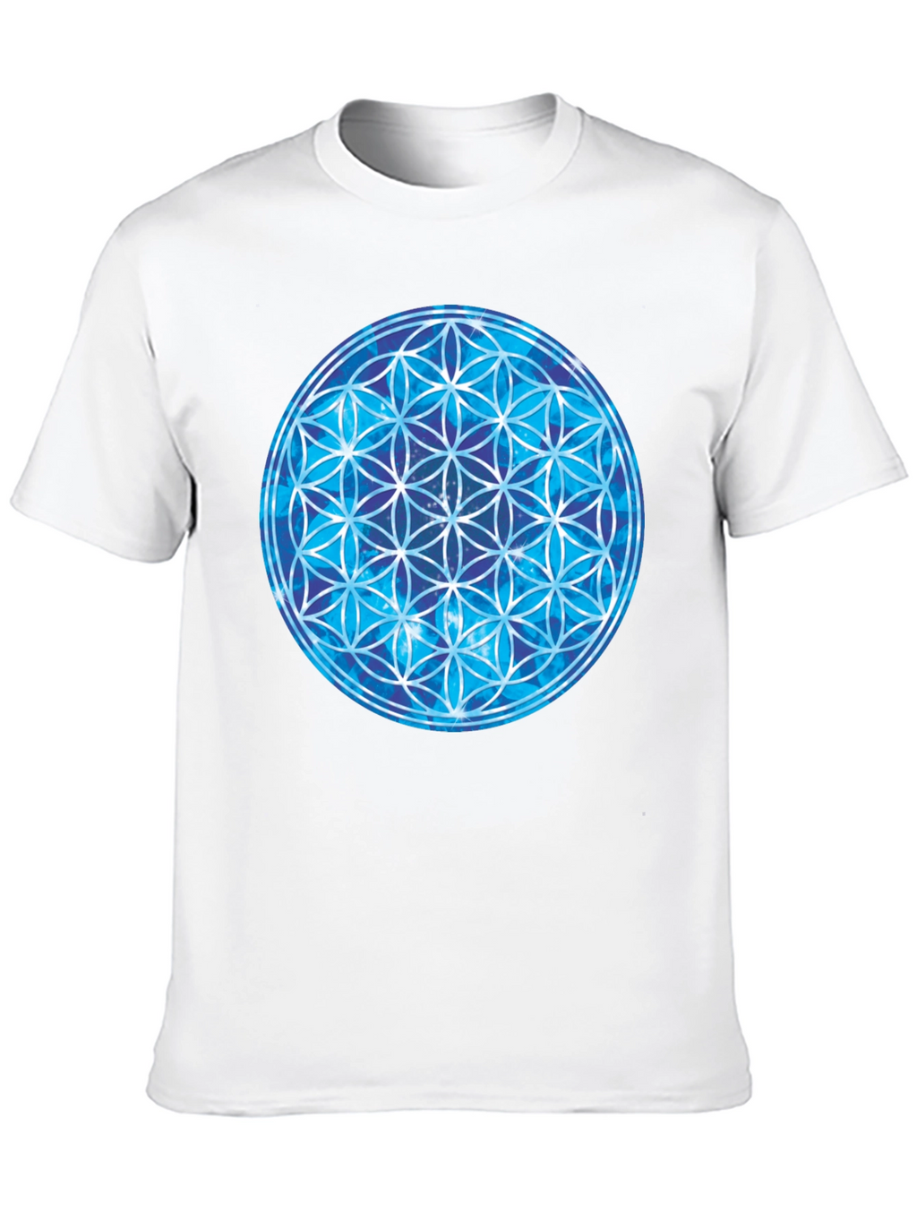 Cosmic Flower of Life Black T-Shirt